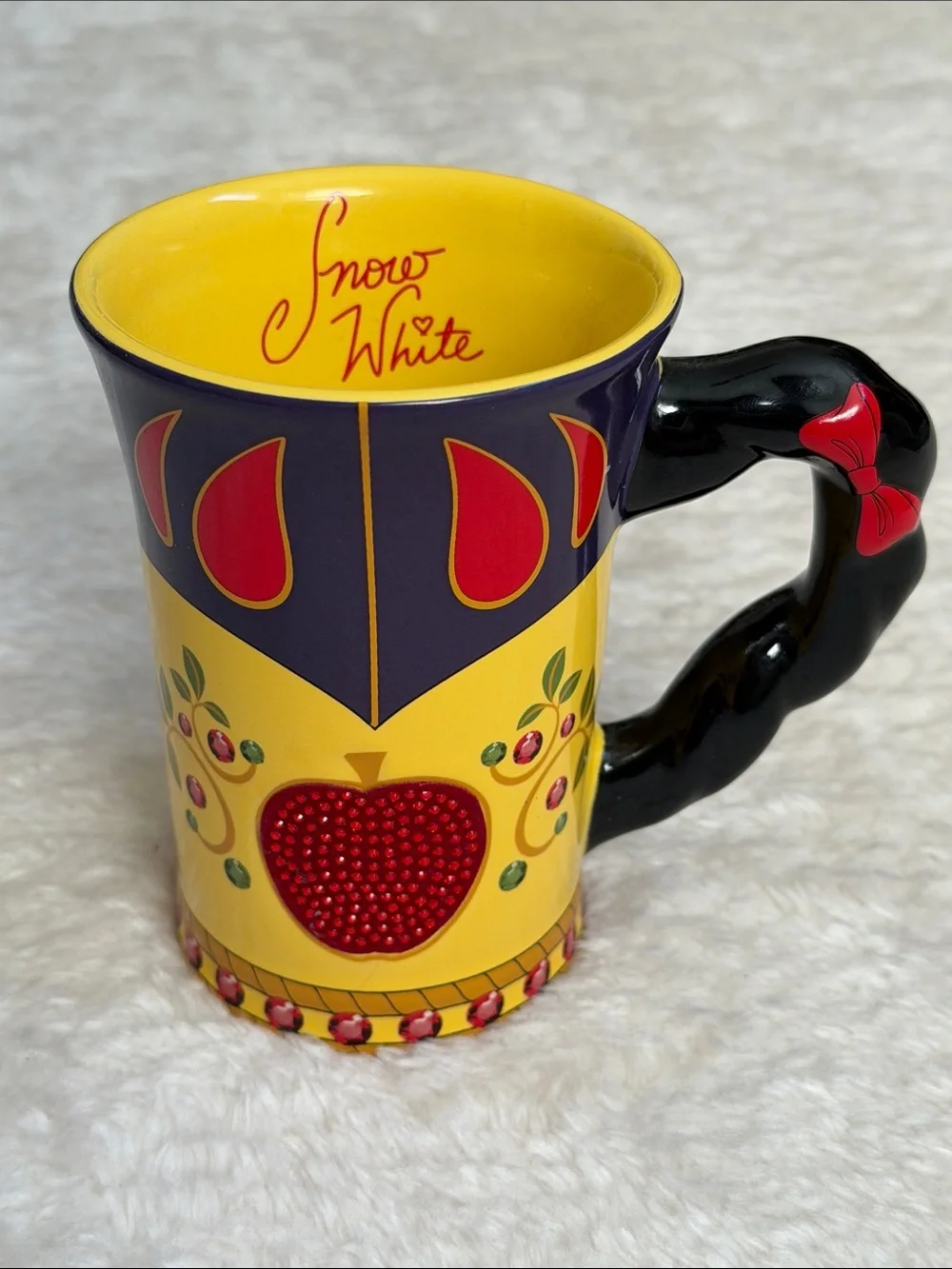 Disney Parks Snow White Signature Dress Deluxe Mug Rhinestone Apple 14 OZ